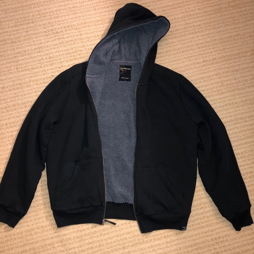 CK Lg Fleece zip-up hoodie
